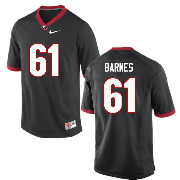 Georgia Bulldogs #61 Chris Barnes College Football Jerseys-Black